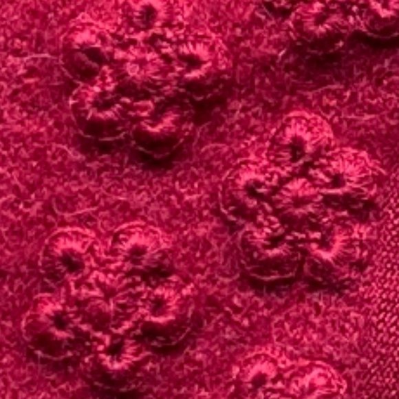 MFH Knits Peruvian Alpaca Wool Cardigan Embroidered Floral Holiday Grannycore-S - Picture 2 of 15